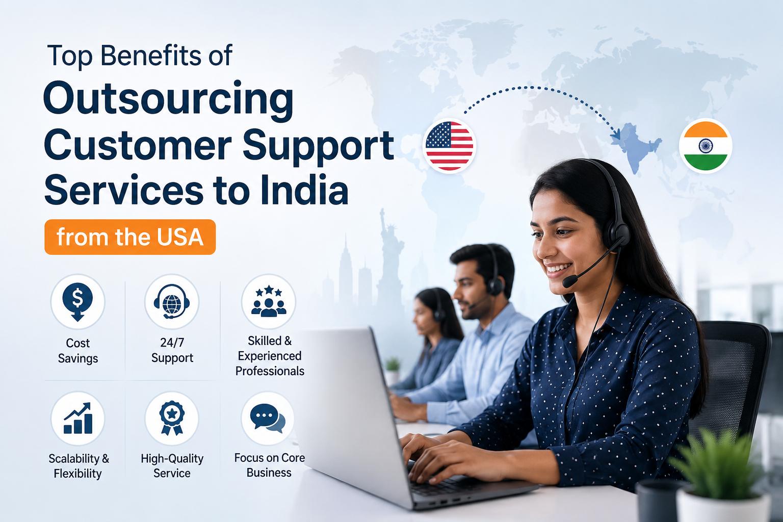 Top Benefits of Outsourcing Customer Support Services to India from the USA