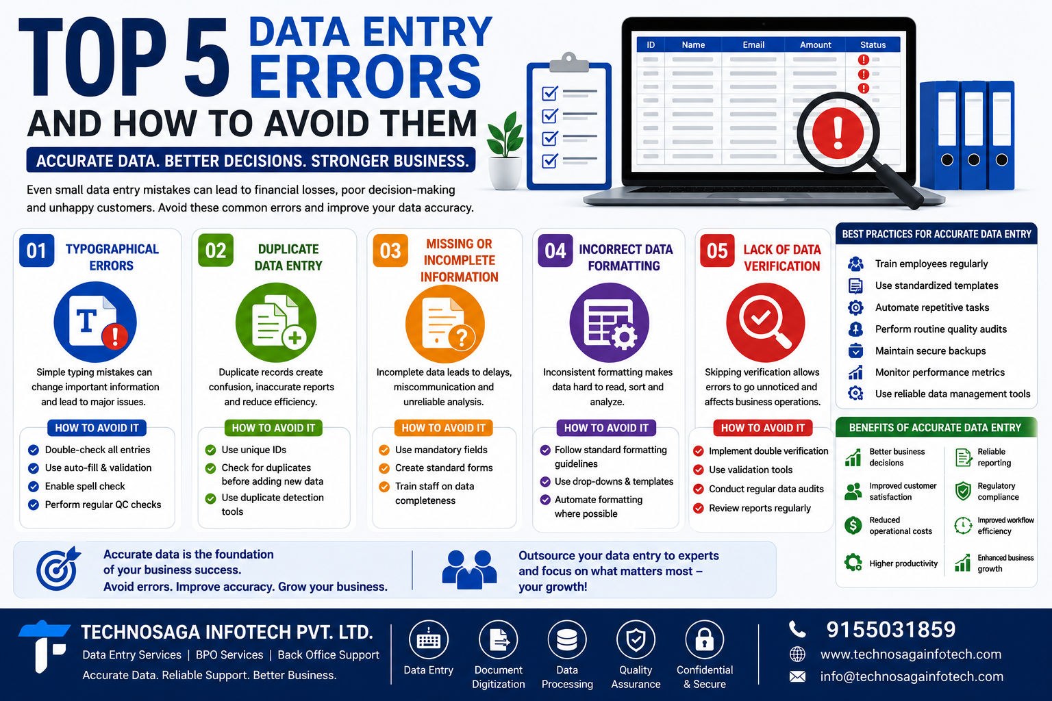 Top 5 Data Entry Errors and How to Avoid Them